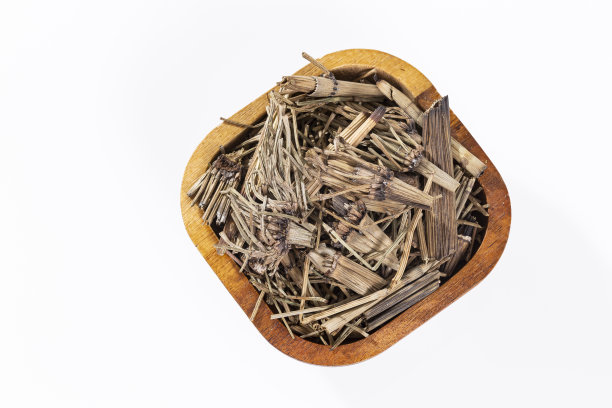 干药材马尾;照片白色背景图片下载