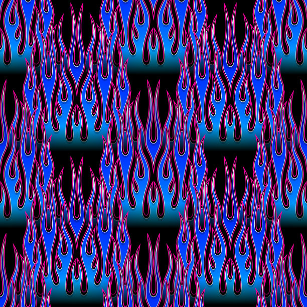 火焰壁纸设计矢量图像。重复火焰火焰背景。壁纸、包装纸、包装、纺织品设计。图片下载