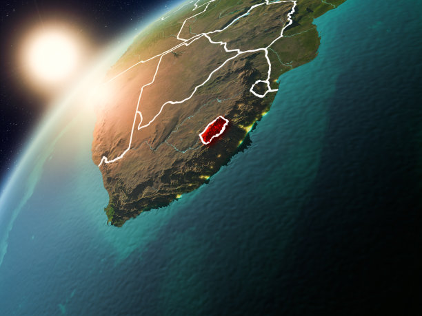 日落时分地球上的莱索托图片下载