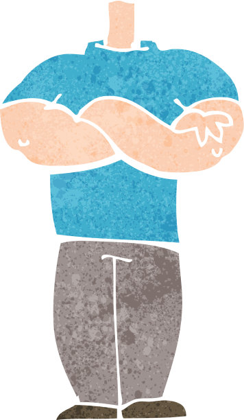 抱臂卡通身体(卡通混搭或添加自己的照片)图片下载