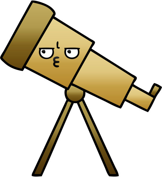 渐变阴影漫画的望远镜图片下载