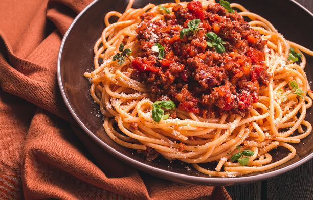 意大利肉酱面，俯视图，特写，没人，自制，图片下载