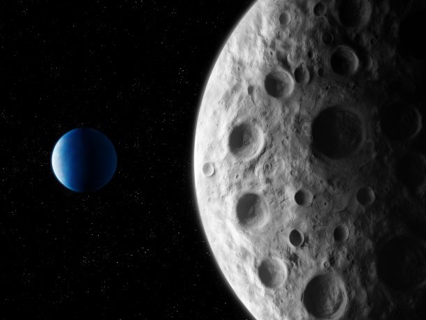 月球表面的大型撞击坑。图片下载