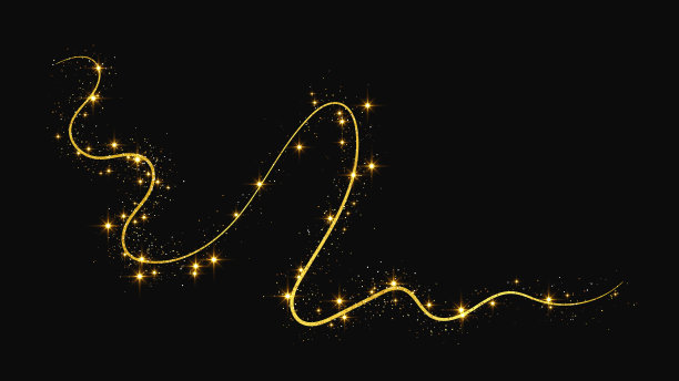 金光闪闪的纸屑波和星尘图片下载