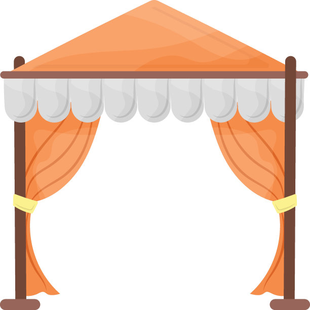 过夜豪华沙漠营地概念，贝都因帐篷矢量彩色图标设计，露营和户外符号，极限运动设备标志，野生动物和探险元素库存插图图片下载