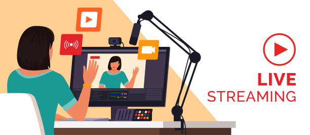 专业视频博主和有影响力的社交媒体直播图片下载