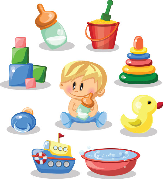 一套男婴婴儿护理配件图片下载