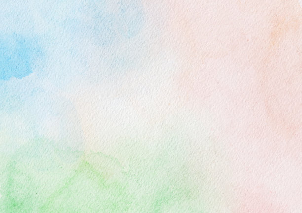 抽象的蓝色绿色粉红色粉彩水彩污渍背景水彩纸纹理的设计模板邀请卡图片下载