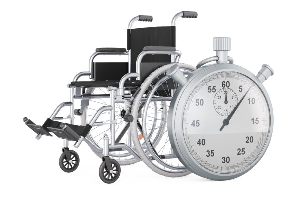 秒表与手动轮椅，3D渲染图片下载