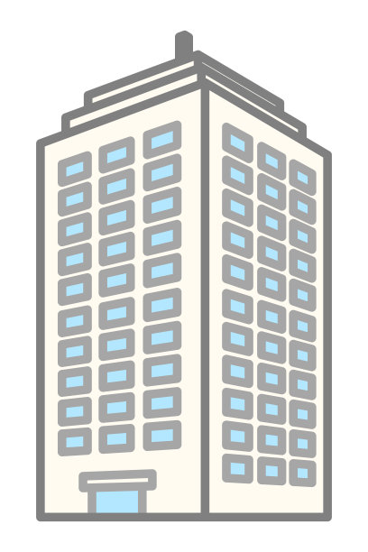 摩天大楼孤立矢量图。图片下载