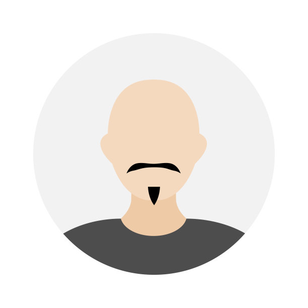 空脸图标头像与胡子。矢量插图。图片下载
