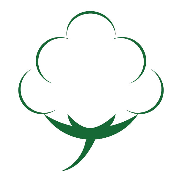 简单的棉花标志图标矢量模板图片下载