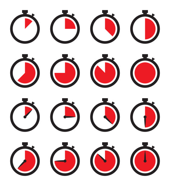 秒表图标。倒计时矢量符号。图片下载