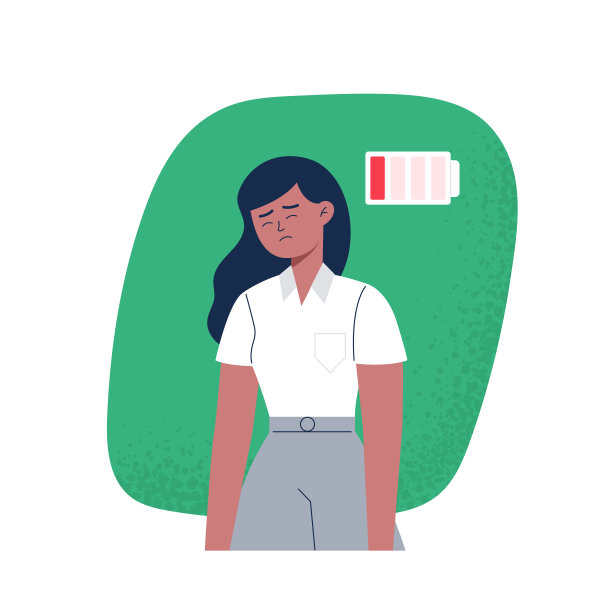 一个悲伤的女人。情绪崩溃、过度工作和疲惫。压力的症状。矢量平面插图隔离在白色背景上。图片下载