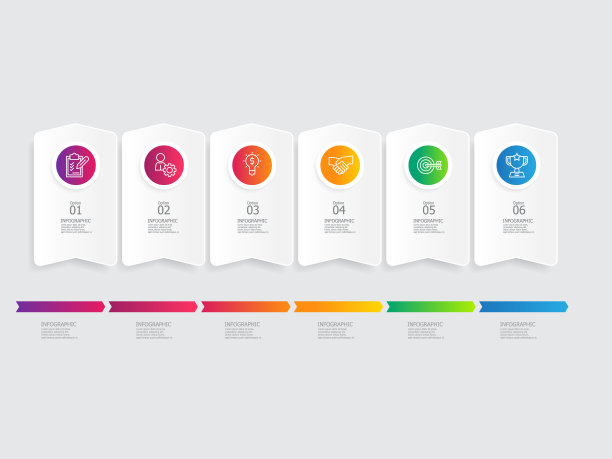 水平步骤时间轴信息图元素报告背景图片下载