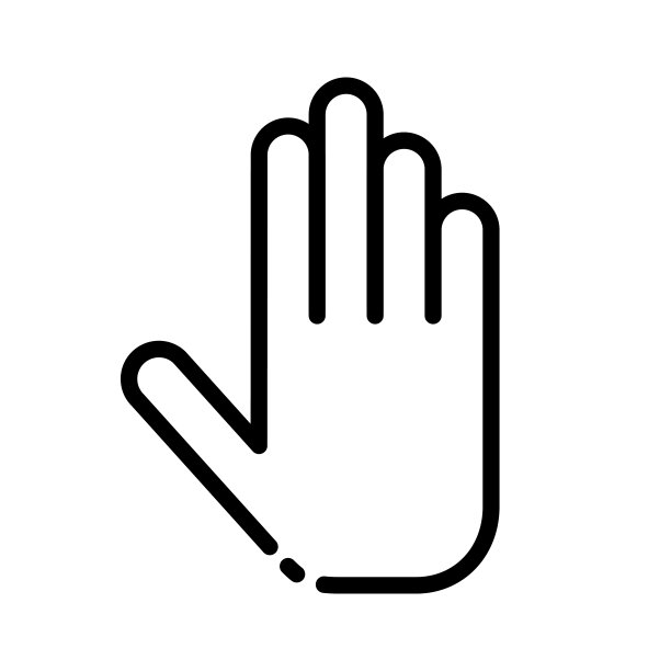 手线图标。工作，远程，互联网，收入，停止，手指，按，自由职业，在线。技术的概念。矢量黑线图标在白色背景图片下载