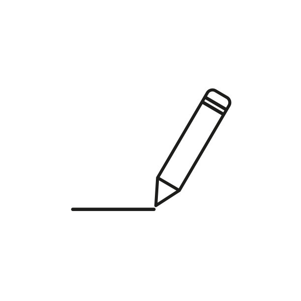 铅笔线图标。企业形象。轮廓图。矢量插图。图片下载