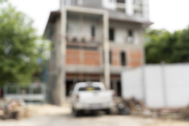 新住宅建设项目与模糊和模糊的空房间墙壁背景没有家具图片下载