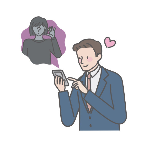 一个男人在社交网络上和一个不知名的女人保持联系图片下载