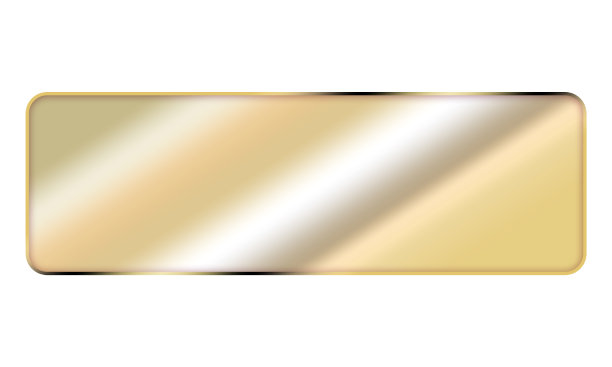 金色渐变颜色矩形圆形方形空白面板与金色笔画线在白色背景图片下载