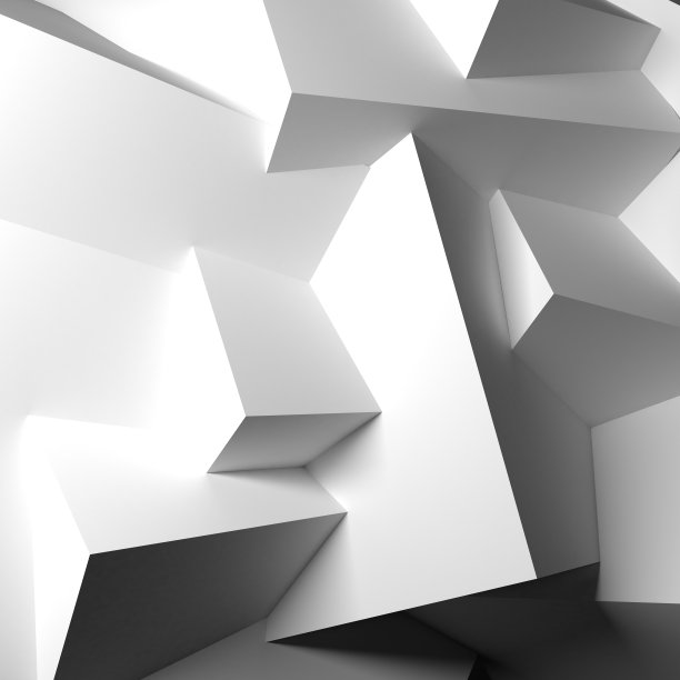 抽象的背景与重叠的白色立方体图片下载