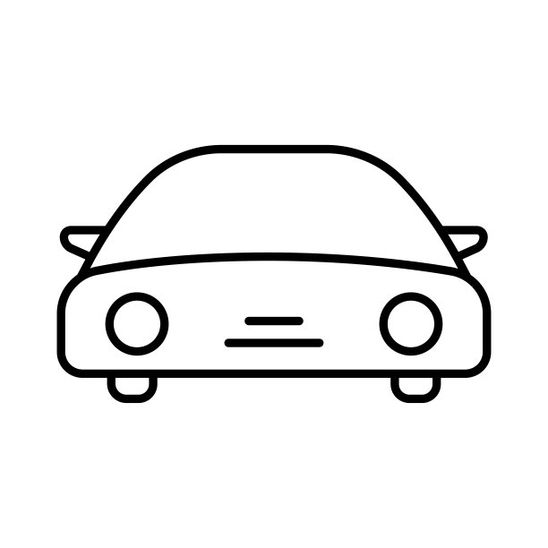 汽车图标插图。图标与运输、服务、维修有关。轮廓图标样式。简单的矢量设计可编辑图片下载
