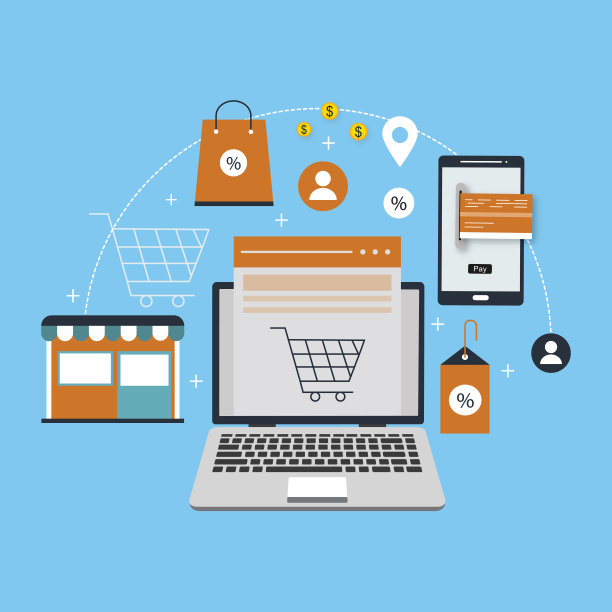 她手机上的网购app，是网购和电子商务概念的载体图片下载