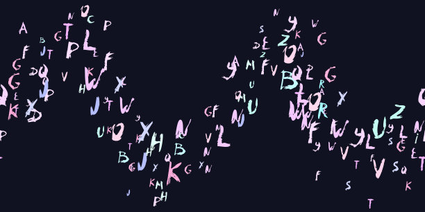 字母符号颜色矢量无缝模式图片下载