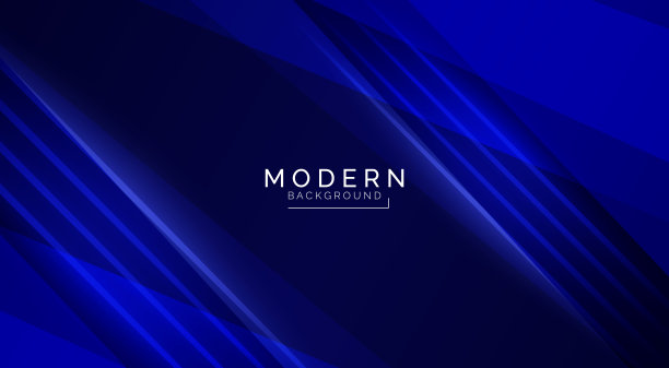 现代优雅的蓝色横幅背景图片下载