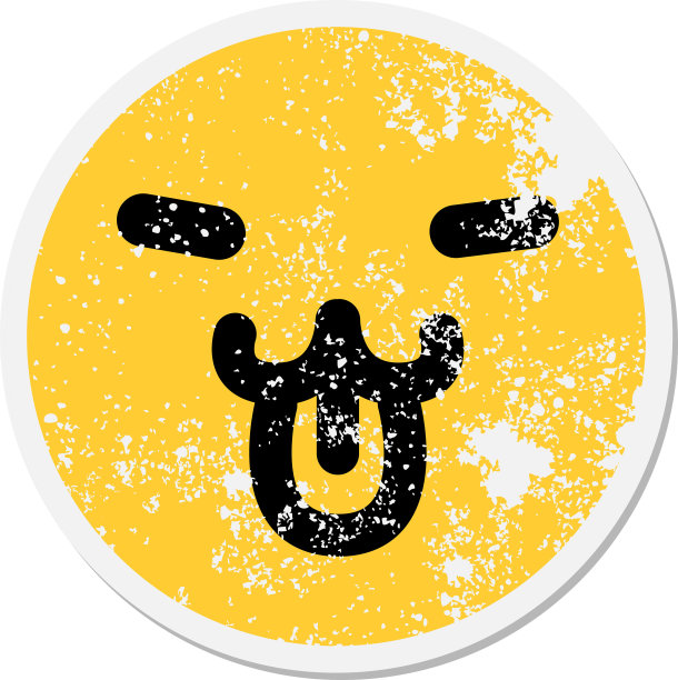 可爱的猫脸圆形贴纸图片下载