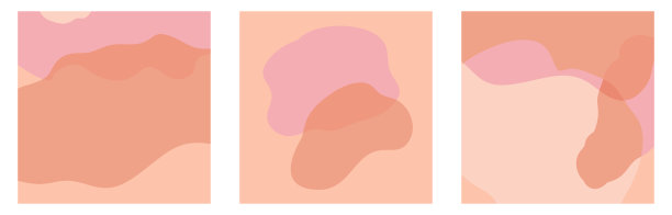 矢量集抽象的创意背景在最小的潮流风格与复制空间的文字设计模板的社交媒体帖子和故事图片下载