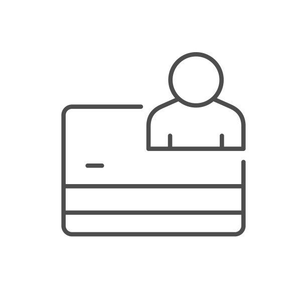 信用卡持卡人线性图标图片下载