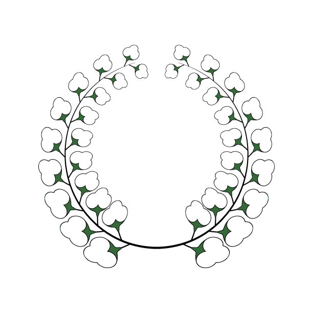 简单的棉花标志图标矢量模板图片下载
