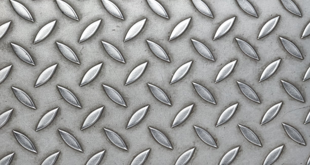 Grunge钢踏面金刚石板与灰尘和污渍工业地板纹理抽象背景图片下载