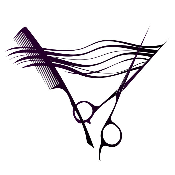 剪刀梳出美丽的卷发图片下载