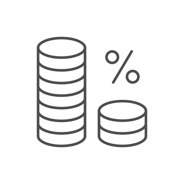 金钱利息线轮廓图标图片下载