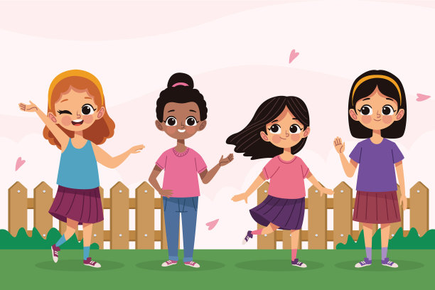 花园里的小女孩图片下载