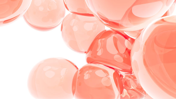 三维渲染美容药物胶原蛋白和肽泡沫设计。透明的果冻是液体质量相互碰撞的图像。一滴血清图片下载