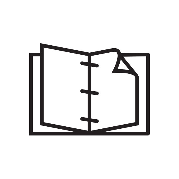 打开书，图标，矢量，模板，收藏，时髦的风格图片下载