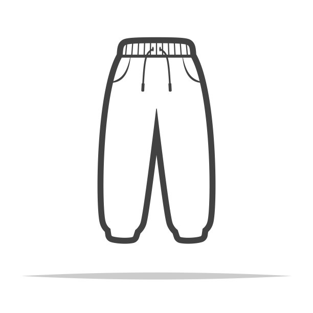 运动裤轮廓图标矢量隔离图片下载