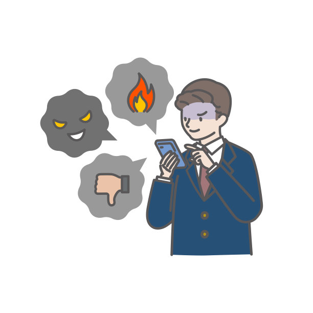 一个在社交网络上发脏话和诽谤的男孩图片下载