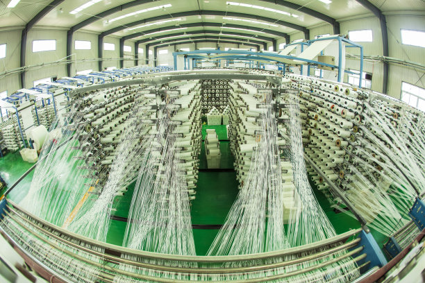 织造带生产车间，生产纺织带的工厂车间图片下载