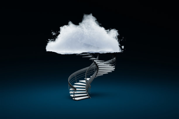 通往云端的阶梯。图片下载