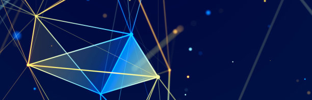 彩色多边形结构。美丽的插图与连接的点和线。数字网络背景。3 d图片下载