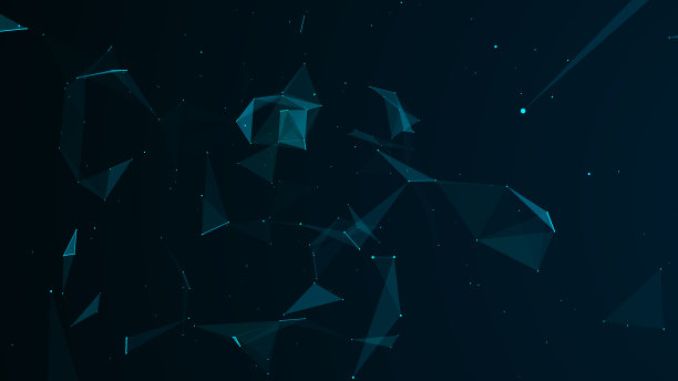 抽象的数字背景。宇宙的粒子。神经丛的作用。大数据可视化。三维渲染图片下载