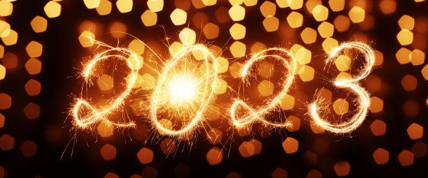 新年快乐背景。从2023年开始。三维演示图片下载