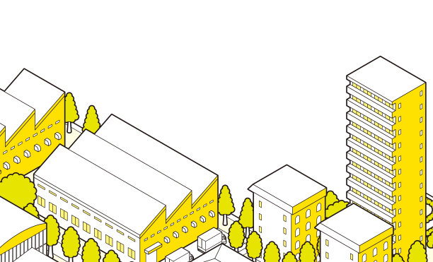 城市景观的三维视图。背景。工厂。郊区。图片下载