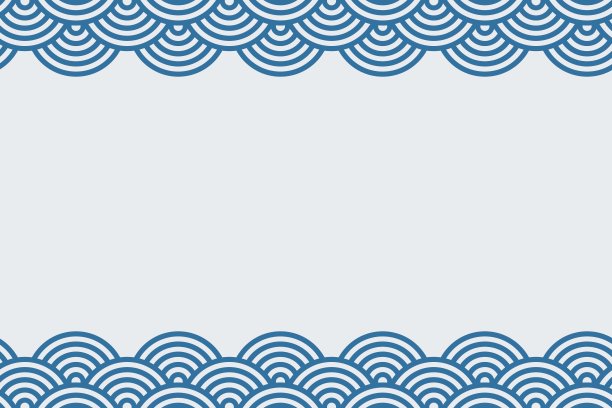日本图案SEIGAIHA背景材料矢量插图材料图片下载