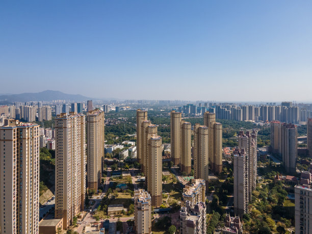 小型现代城市建筑鸟瞰图图片下载