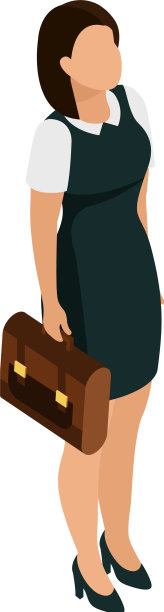 办公室女性公文包构图图片下载